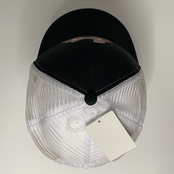 Black and White Trucker Hat with 💩 Emoji 🆕 - Picture 12 of 15